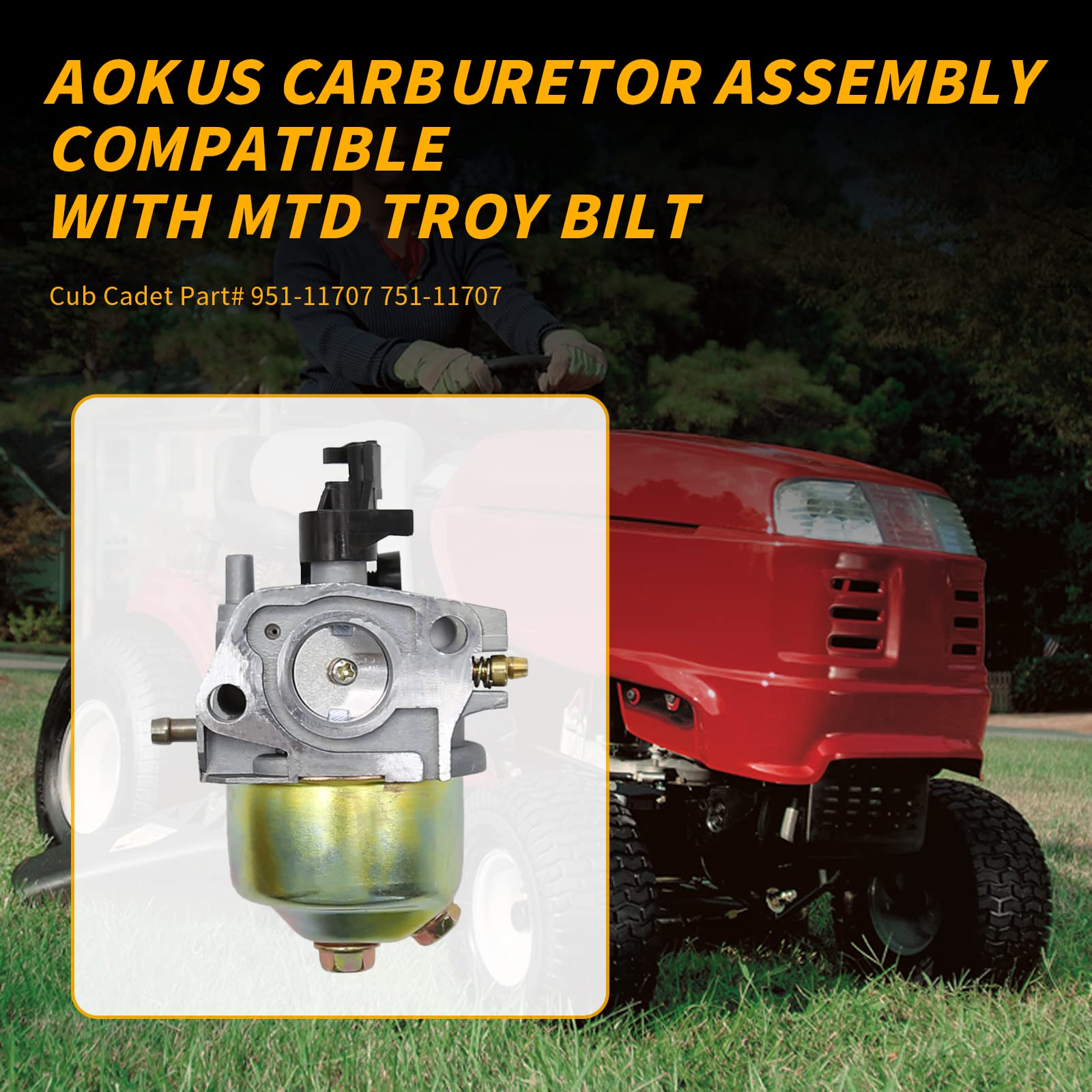 Vergaser Montage Ersatz für MTD Troy Bilt Cub Cadet 1P65BA 1P65B0B Motor