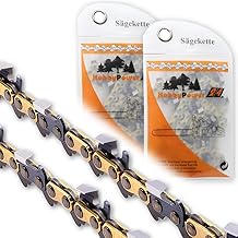 Pack of 2 Saw Chains .325 Inch 1.3 mm 64 TG for 38 cm Rail, Full Chisel Chain Compatible with Husqvarna Dolmar and More
