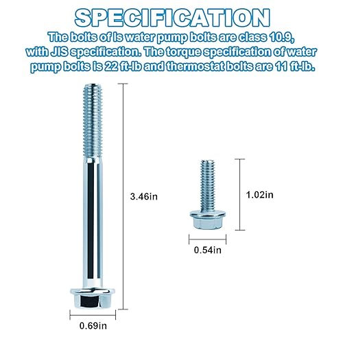 Miniatura 7 de Kit de tornillos para bomba de agua LS Kit de tornillos para termostato Compatible con todos los motores GM Chevrolet 1997-2014 Serie LS LSX LS1 LS2
