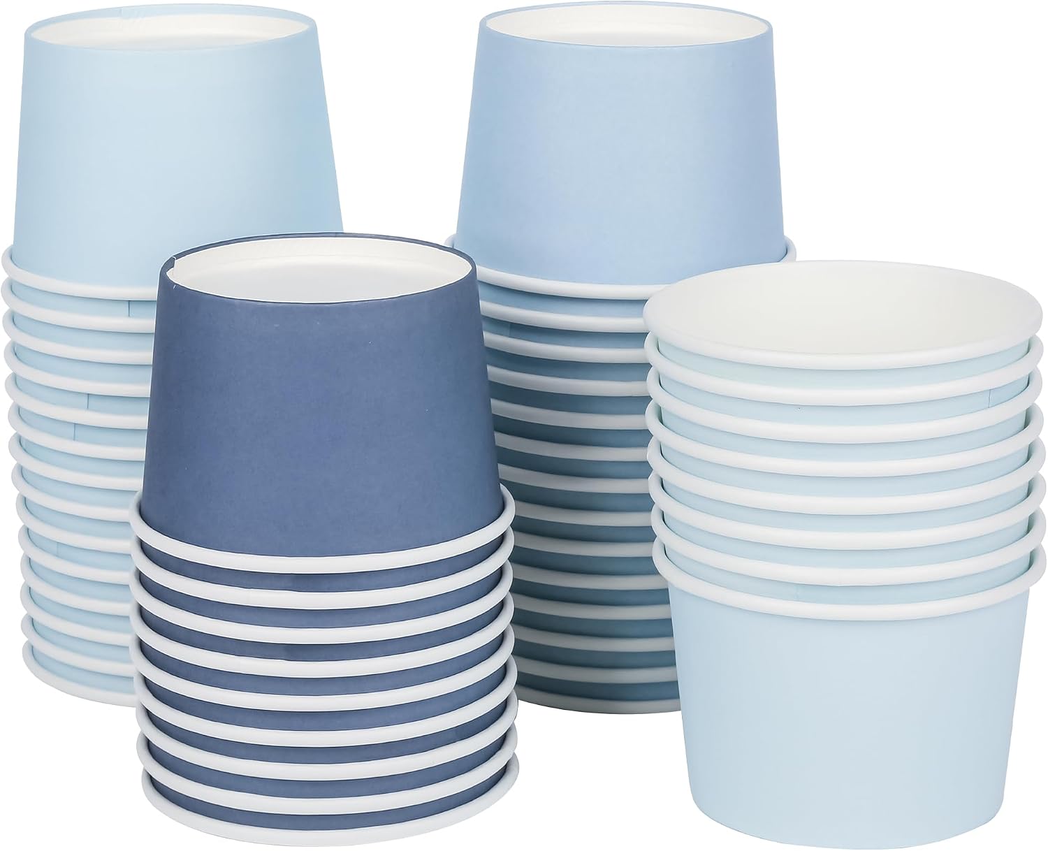 AimFun 60Pc Dusty Blue Treat Snack Cups Paper Ice Cream Cups 8oz