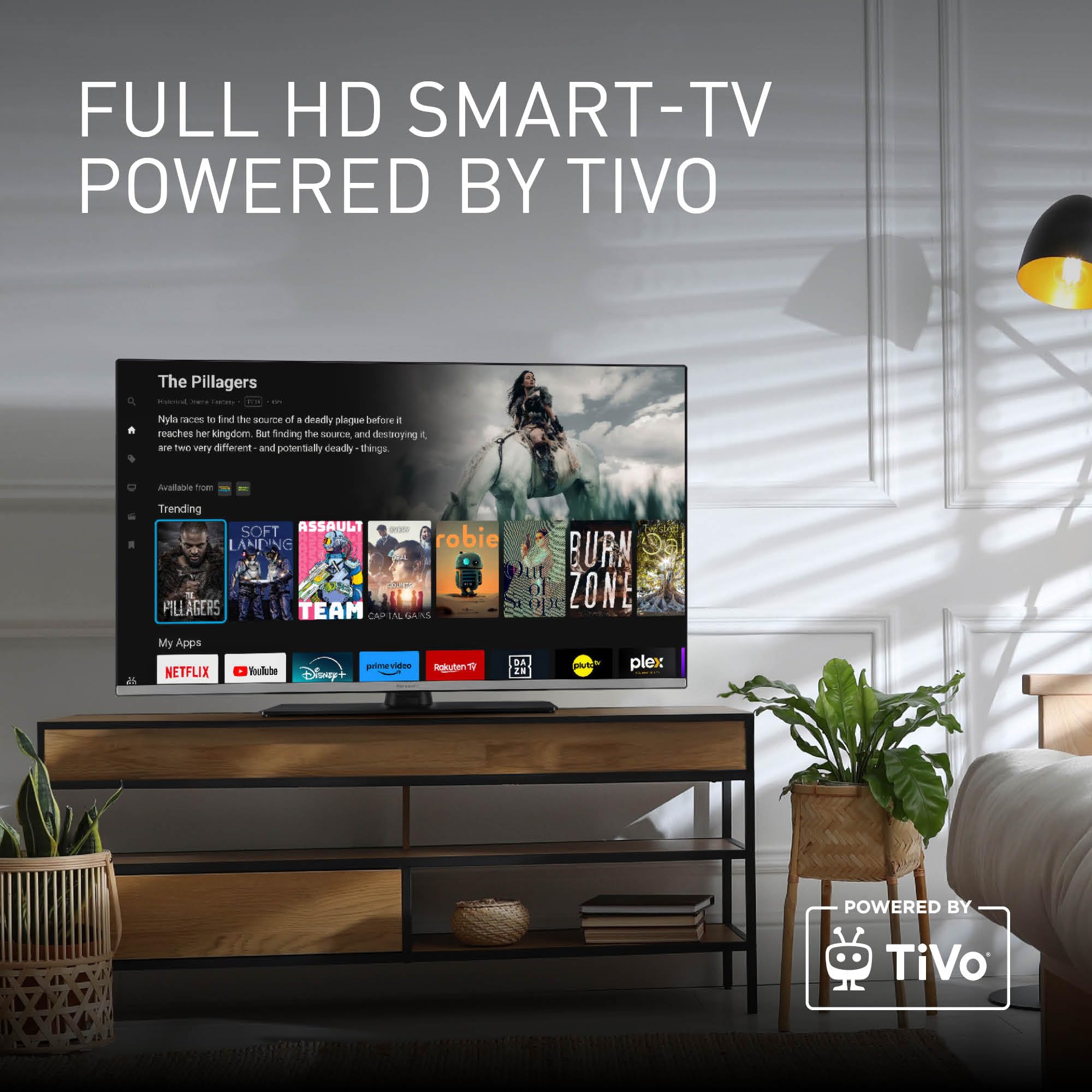 Panasonic TB-32S45AEZC, S45A Serie 32 Zoll Full HD LED Smart TV, TiVo, Google- und Alexa-Sprachsteuerung, Gaming-Modus, Media Player, HDR, HDMI