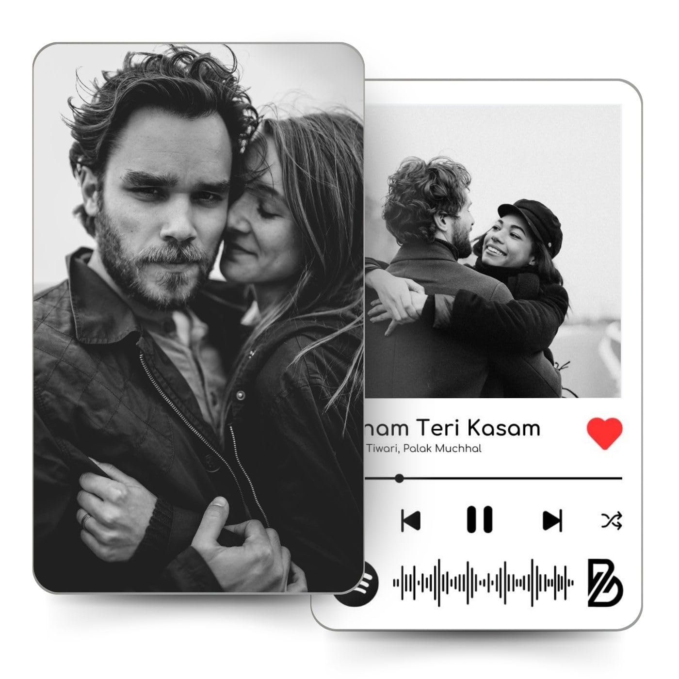 Brandian One Wallet Card Customised Personalised Wallet for Women A Unique Gift for Every Occasion With Spotify Song Photo Card and Music Player Design In Backside, Special Thanksgiving Gift-image-43