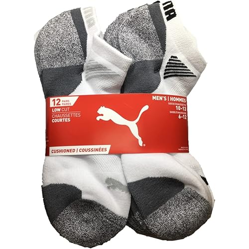 PUMA Mens No Show Low Cut Moisture Control Sport Socks