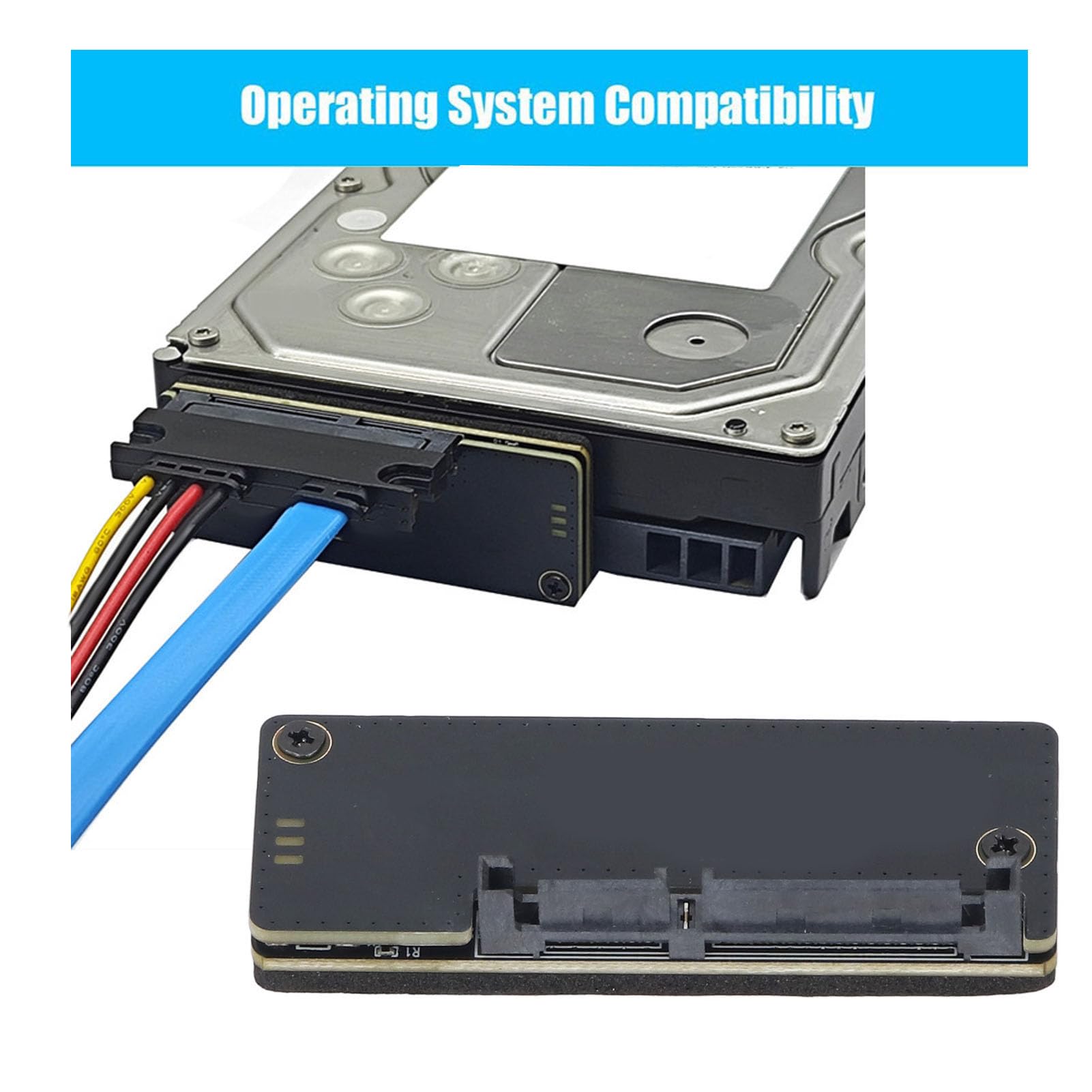 Bewinner Adattatore SSD SAS da 6 Gbps, capacità 512 GB, 7 10 11, Supporto, Connessione HDD SAS All'interfaccia su PC, Prestazioni Stabili e Sicure