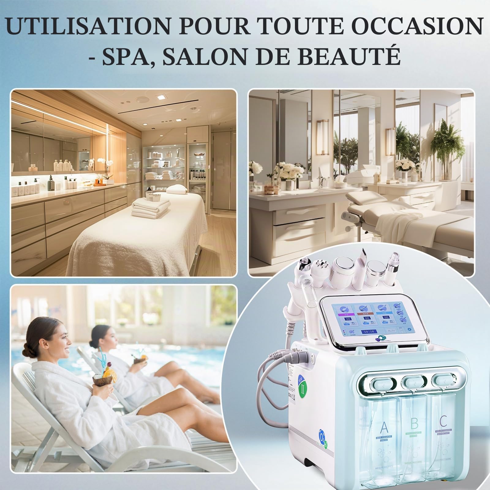 Machine faciale professionnelle à hydrogène-oxygène, appareil de soin de la peau du visage 7 en 1 pour la maison et le salon de beauté, cadeau créatif pour les femmes