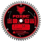 FOXBC 7-1/4 inch Aluminum Cutting Saw Blade 56T, Cutting for Non-Ferrous Metal & Plastic with 5/8-Inch Arbor