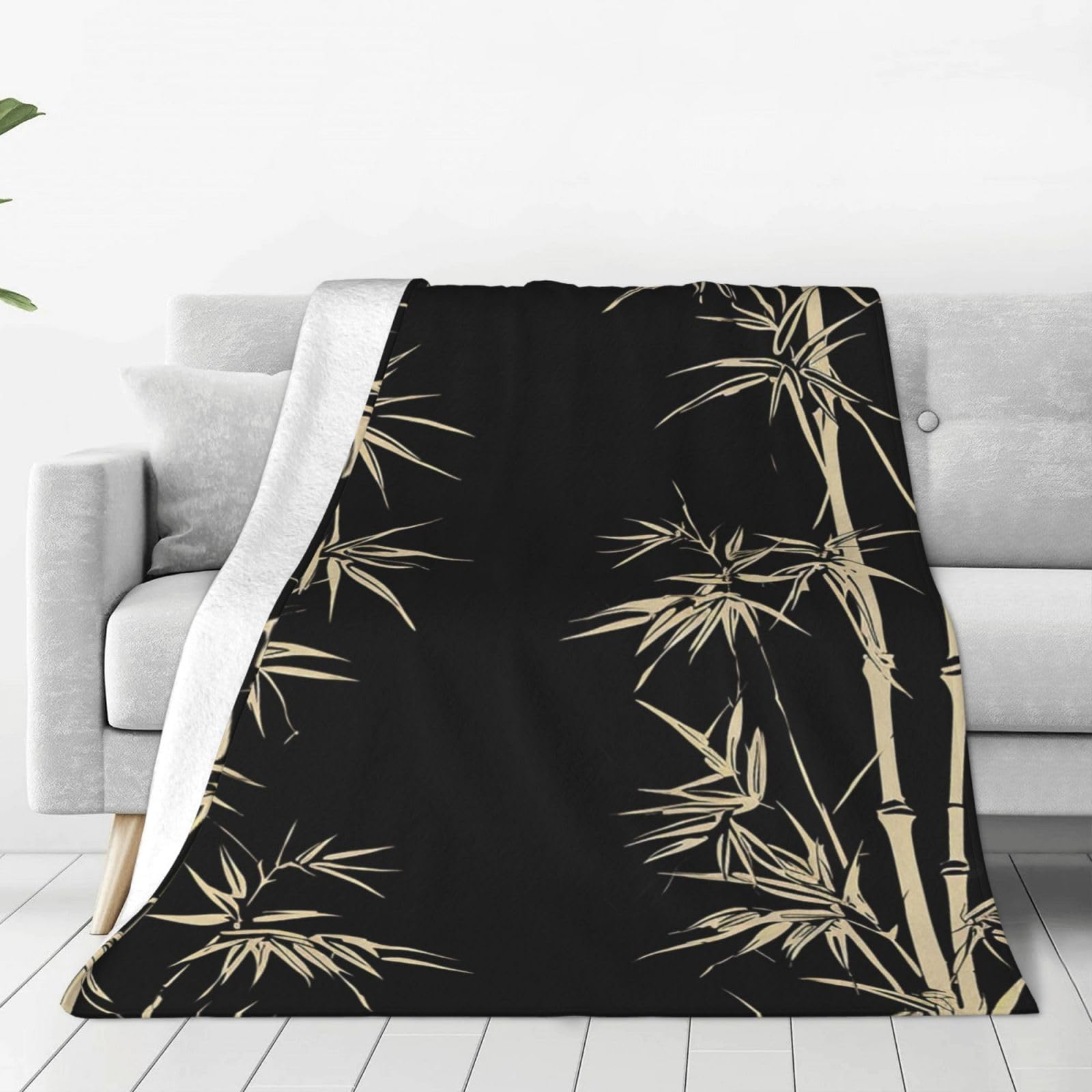 Couverture en flanelle cadeau idéal pour femme motif arbre asiatique
