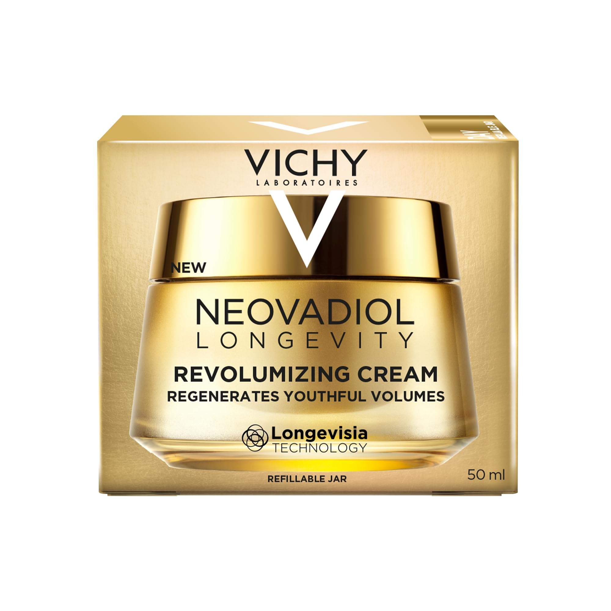 Vichy Neovadiol Longevity Crema revitalizante, Para pieles maduras, Acción antiedad y regeneradora, Piel hidratada y reafirmada, Con 13% de tecnología Longevisia | Acción Antiedad y Regeneradora, Piel Hidratada y Reafirmada, Con 13% de Tecnología Longevis