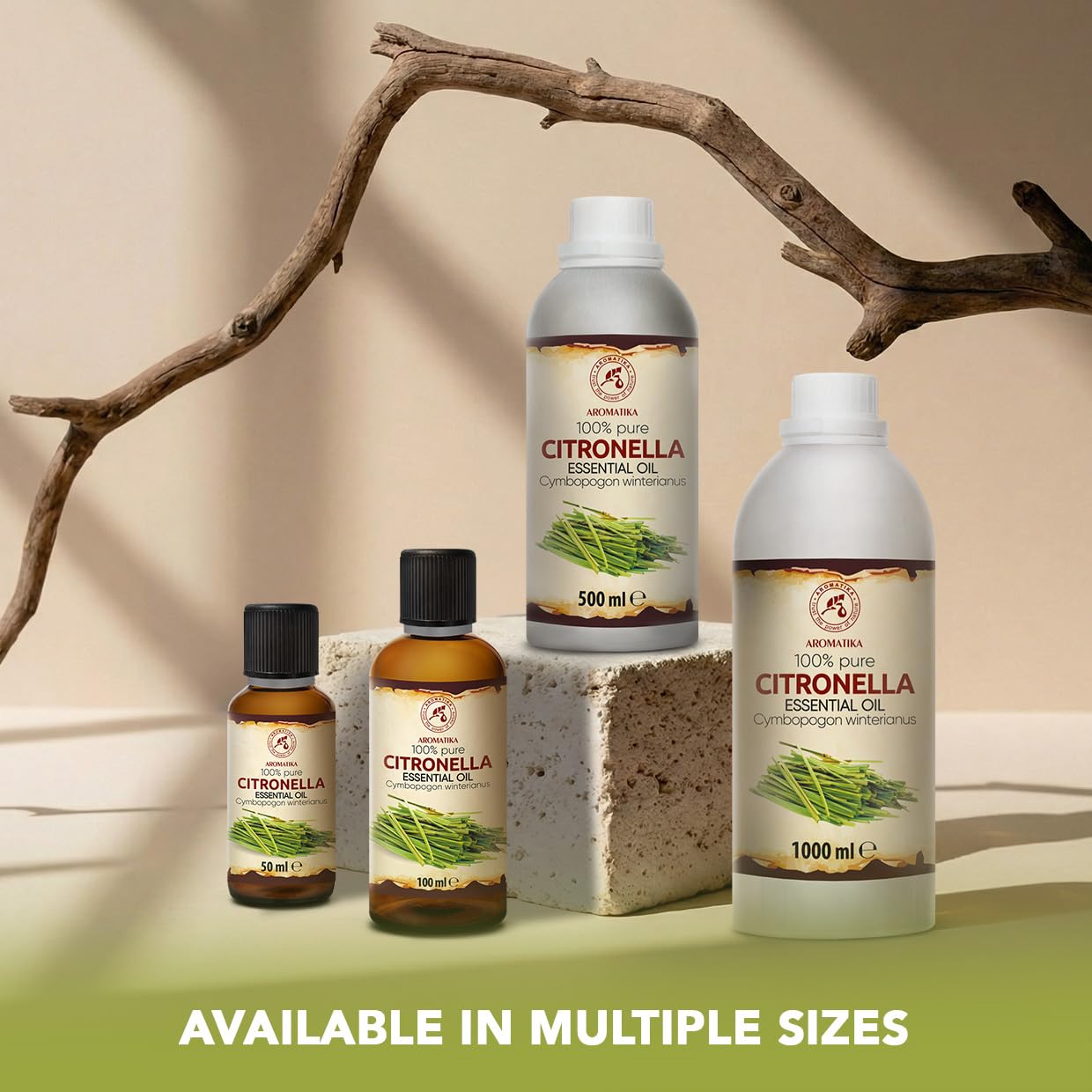 Olejek Eteryczny z Citronelli 1000 ml - Cymbopogon Winterianus - Olejek Aromatyczny do Dyfuzora - Aromaterapia - Świece Zapachowe - Mydła - Odświeżanie Powietrza