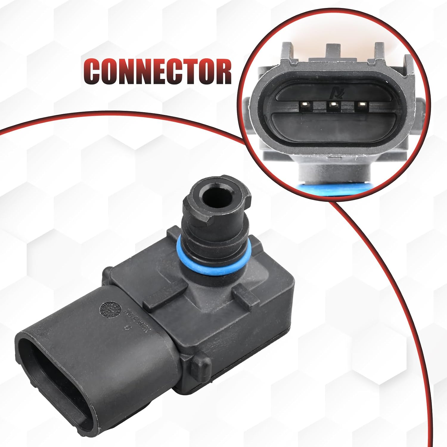 05033310AC Manifold Absolute Pressure Sensor Compatible with Avenger Caliber Challenger Charger Durango Journey Commander Compass Grand Cherokee Wrangler