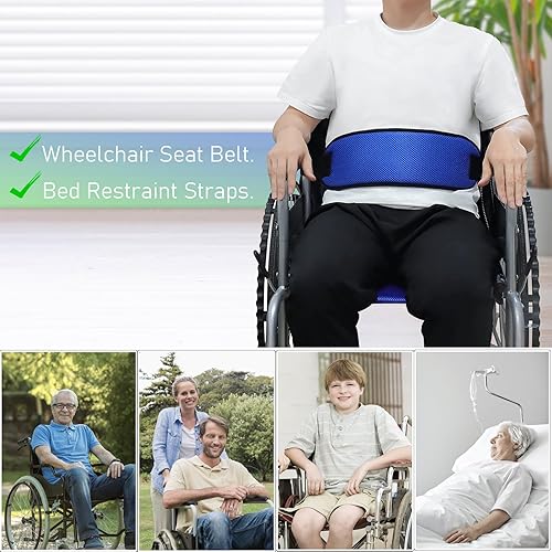 Miniatura 2 de Cinturón de seguridad para silla de ruedas, correas de restricción médica, arnés de seguridad para pacientes, correa de regazo de cintura para