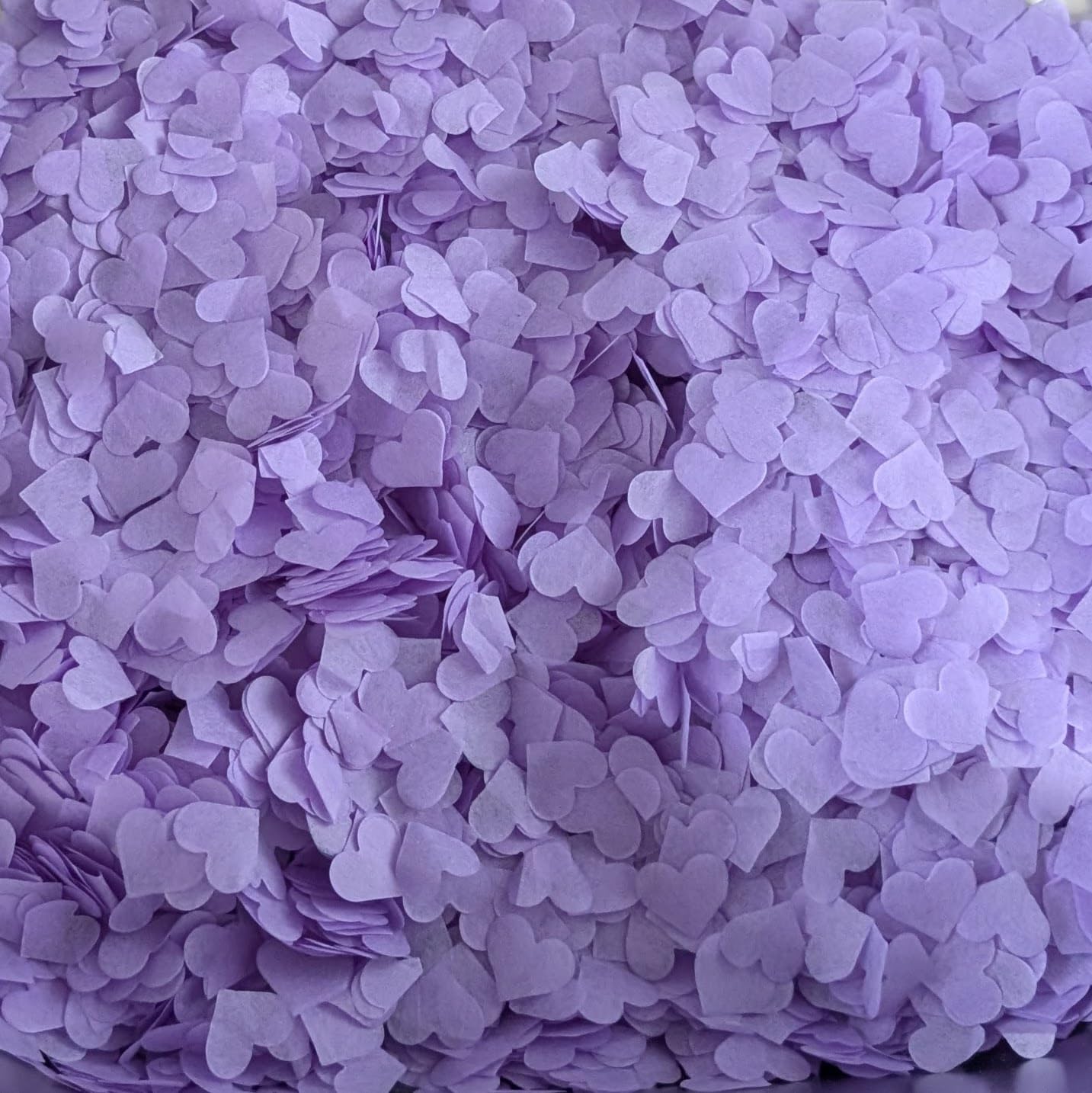 Biodegradable Heart Wedding Confetti | Eco-Friendly Tissue Paper Hearts | Many Colours (Lavender, Small (50g) 15 Handfuls)