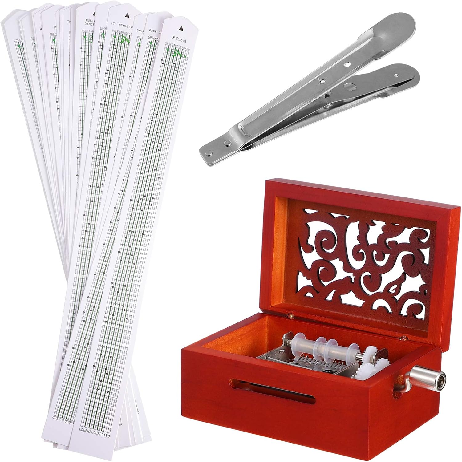 VOSAREA Hand Crank Music Box for Girls Wooden Musical Manual Music Box Unique for Boys and Girls Friends and Lovers