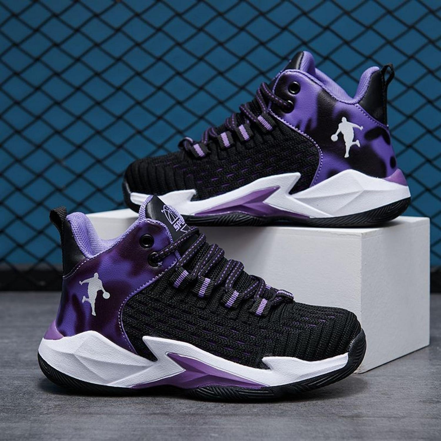 Zapatillas de Baloncesto para Niños Moda Calzado de Baloncesto para Niño Zapatillas Aire Libre Deportivas Calzado Deportivo para Correr Ligeras Zapatos de Running (CXB-A27, 33EU)