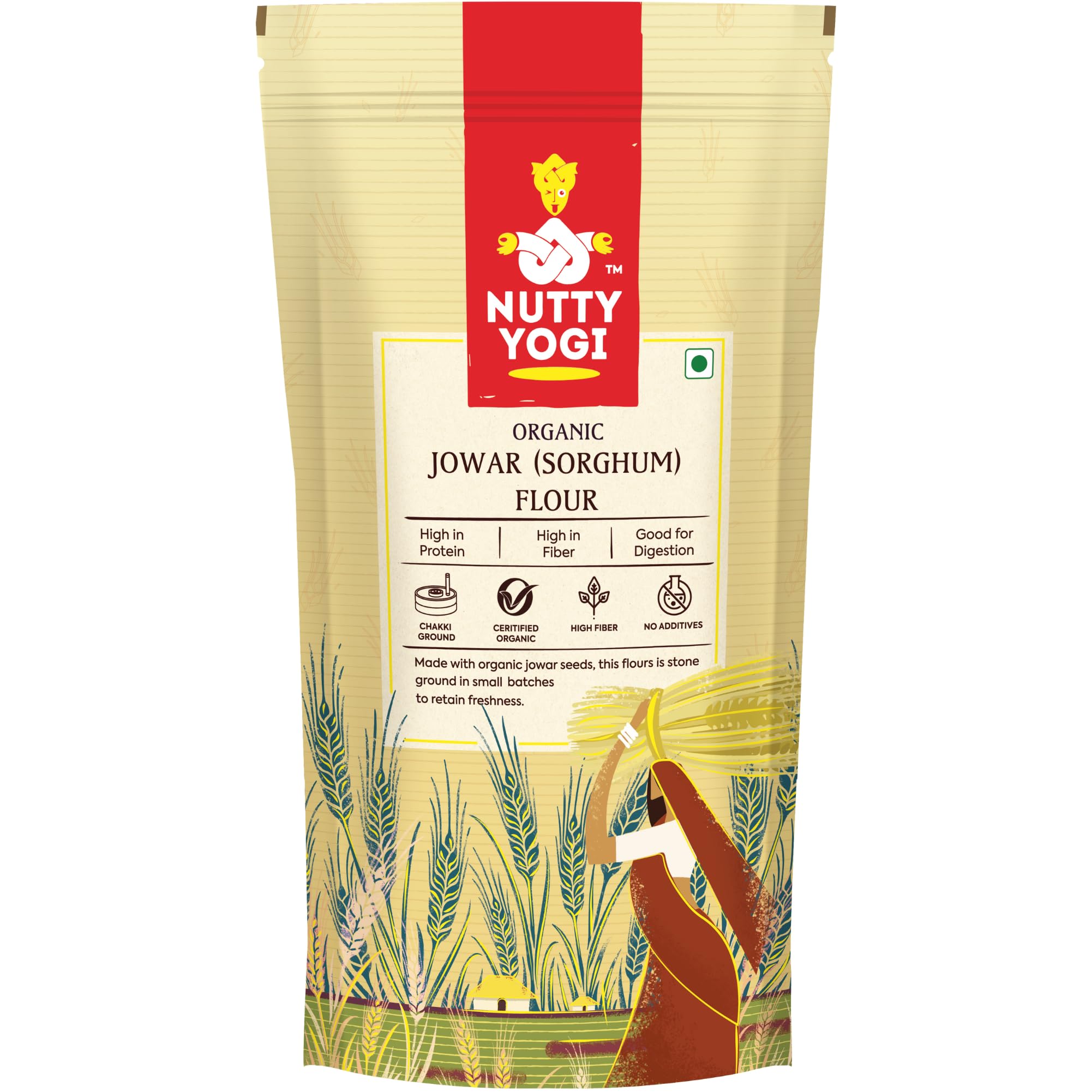 Nutty Yogi Organic Jowar Flour l Gluten Free l Sorghum Flour l Jowar Atta l Millet, Fresh from Farms l 100% Vegan l Mix with Ragi Flour, Amaranth Flour l 400gm (B0BX5FCDTY) Amazon Price History, Amazon Price Tracker