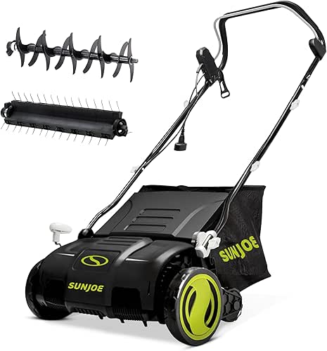 Sun Joe Corded Dethatcher & Scarifier with 13.2-Gal Bag, 15-Inch