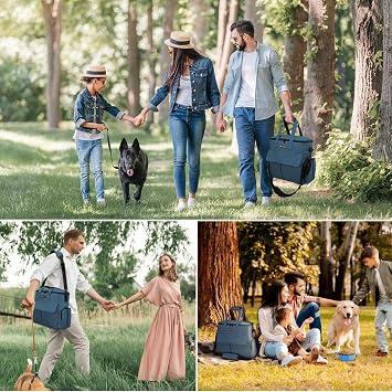 Modoker Dog Travel Bag, Weekend Pet Travel Set for Dog and Cat, Airline Approved Tote Organizer with Multi-Function Pockets