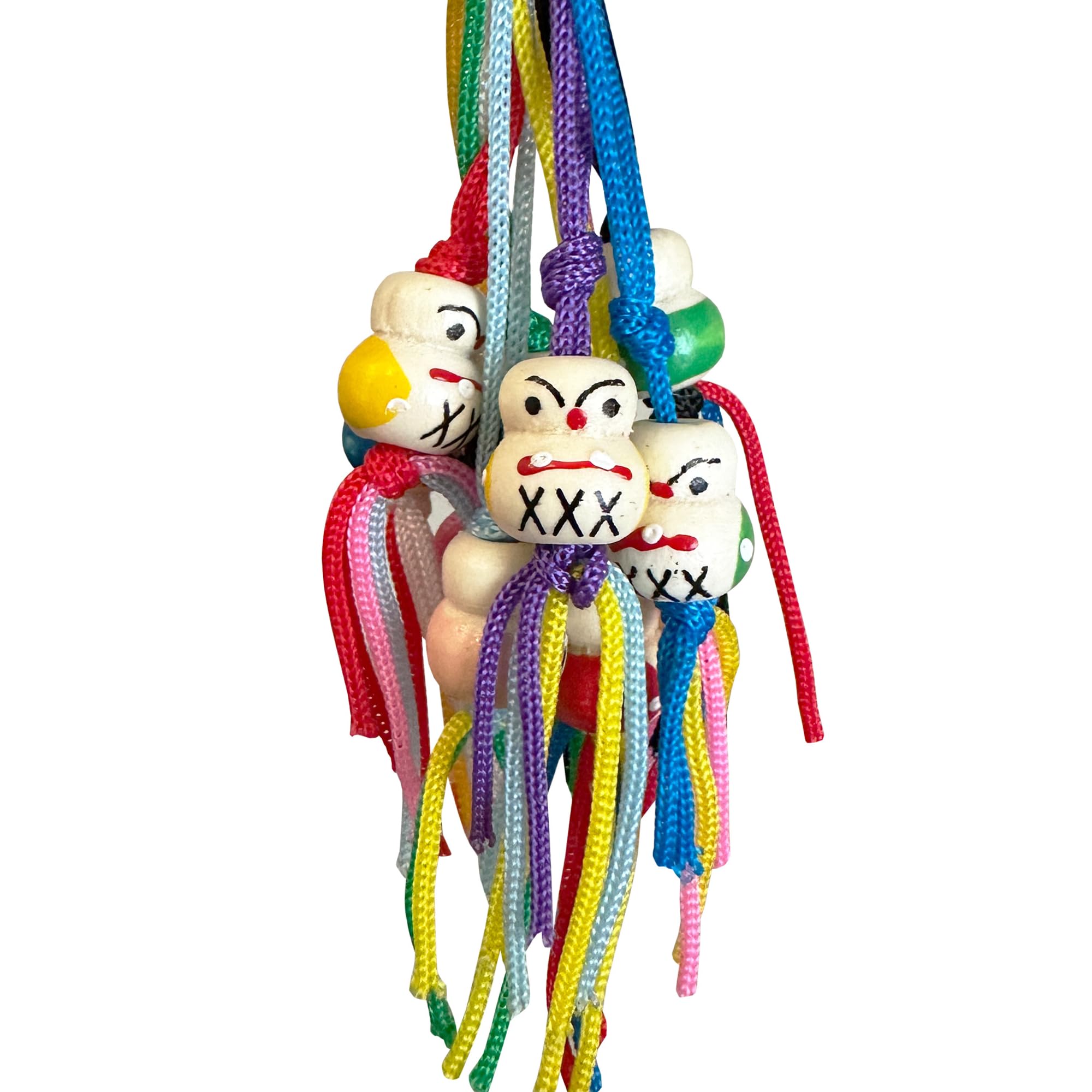 BRACO Lucky Dolls, 30 Pieces, 10 Colours of Twine, Authentic Wooden Charms from the 80s and 90s - Image 2