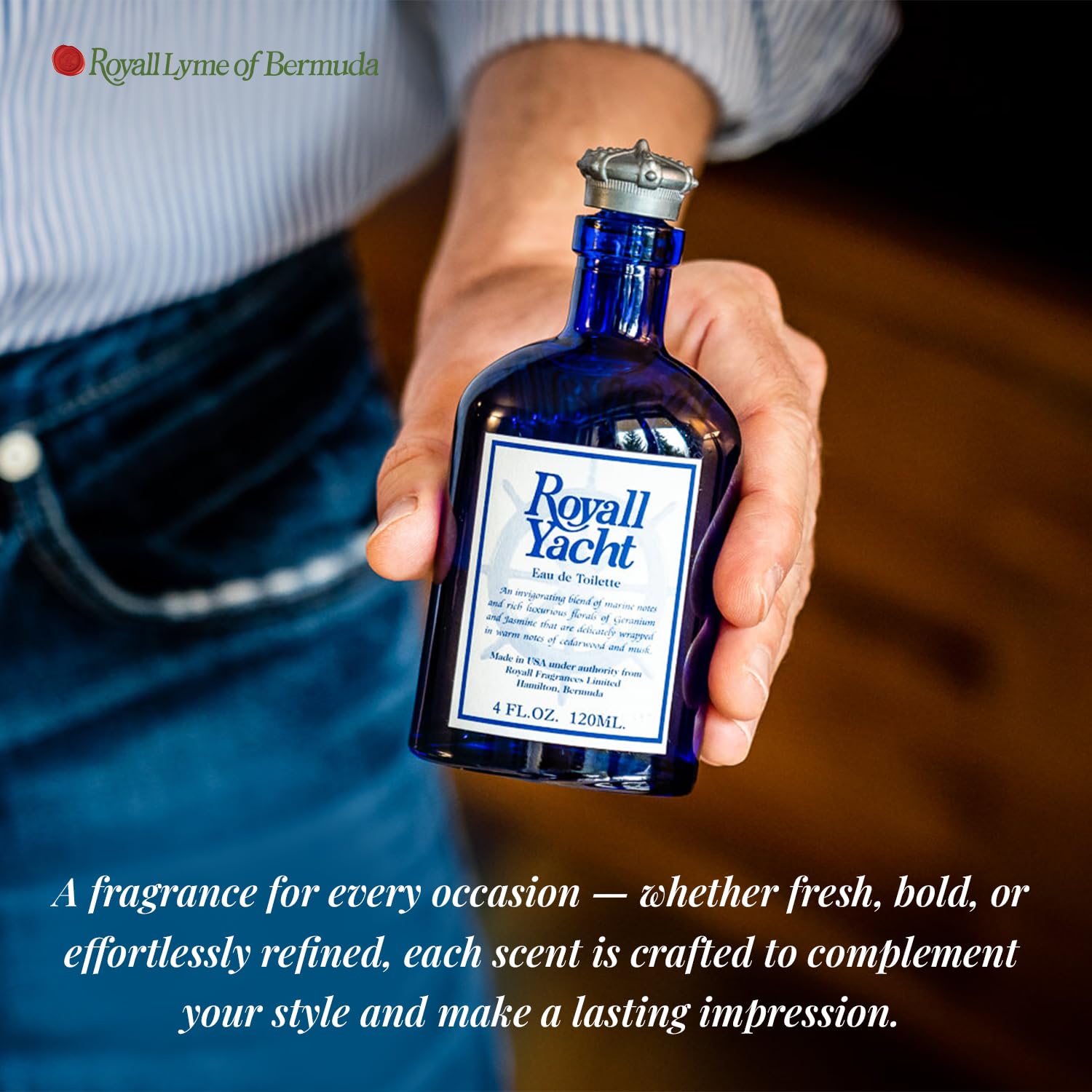 ROYALL YACHT Men's Eau de Toilette Marine Citrus & Vetiver Fragrance