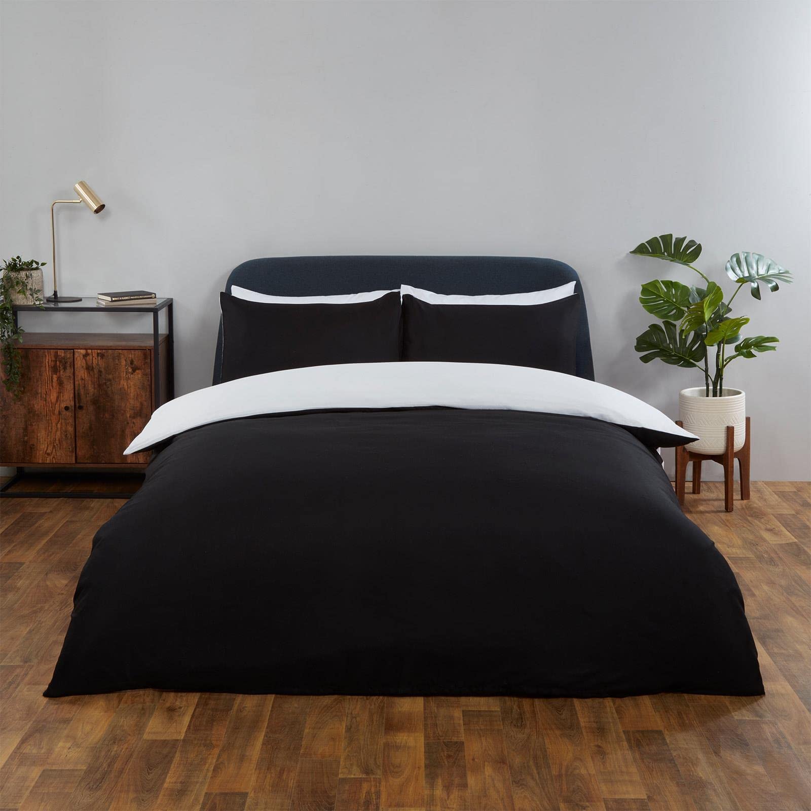 Ohs Reversible Duvet Cover And Pillowcase Bedding Set from B&Q