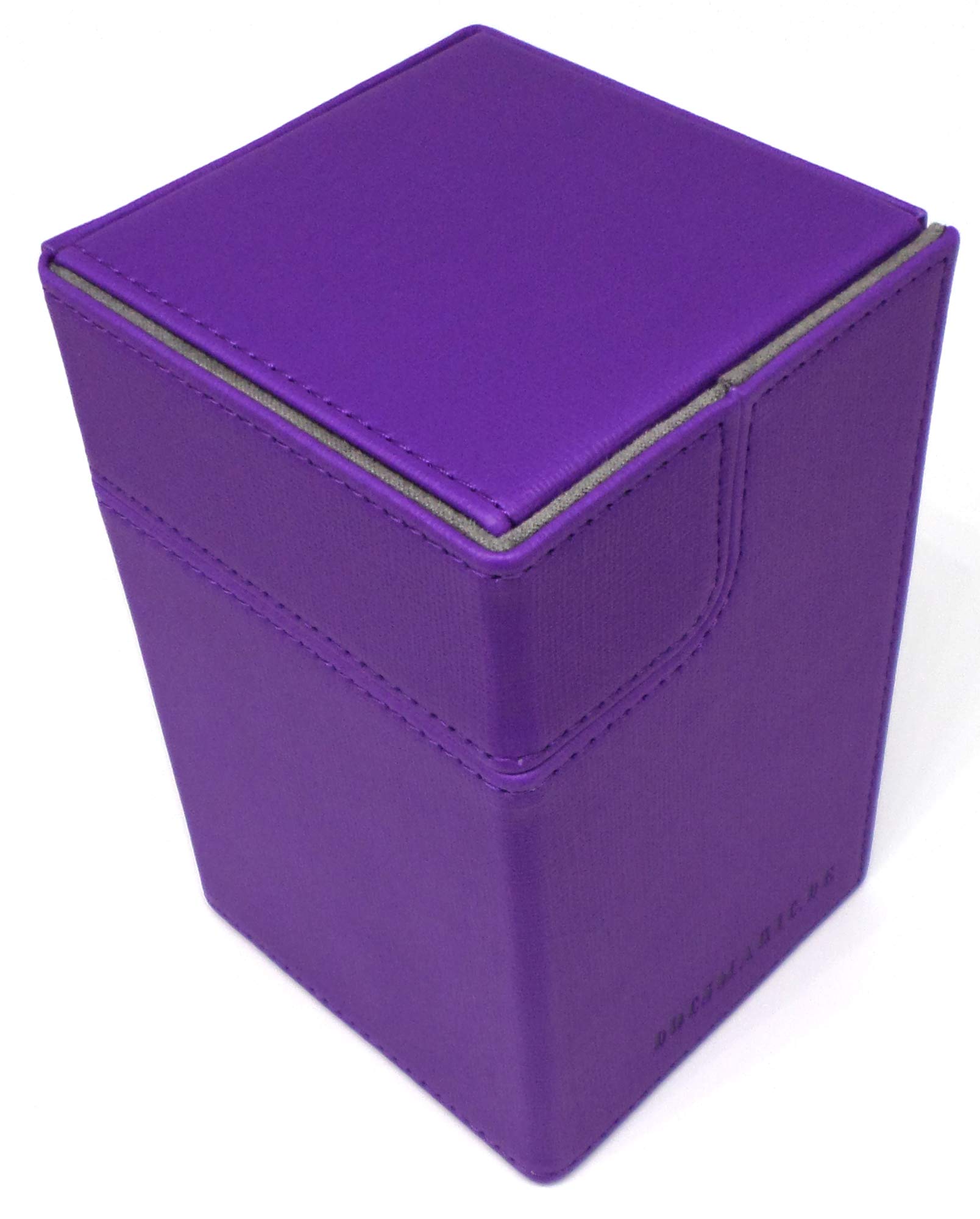 docsmagic.de Premium Magnetic Tray Box (100) Purple + Deck Divider - MTG - PKM - YGO - Caja Púrpura — view 2