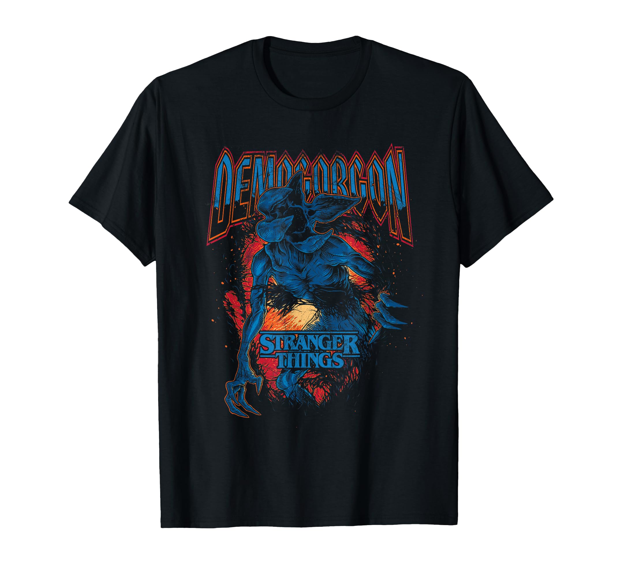 Official Demogorgon Band T-Shirt - Unisex Adults, Black, Small, Short Sleeve