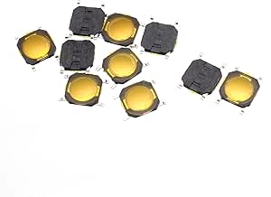 Lot De 10 Interrupteurs Tactiles Momentanés 5x5x1mm - Bouton Cuivre 4 Broches CMS - Pour Circuits électroniques DC 12V