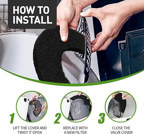 Miniatura 3 de 8Pcs Carbon Filters Compatible with Litter-Robot 4,Replacement Activated Charcoal Filters for Litter Box Carbon Premium Filters,Thickened and