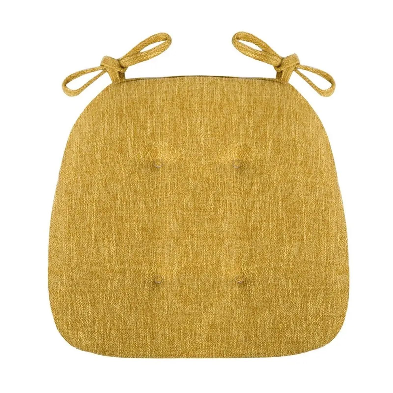 MTKSFDC Garden Seat Cushions Fashion Anti-slip Linen Chair Cushion Household Sponge MultiColor Dining Room Cushions For Pallets Outdoor Garden(Yellow)