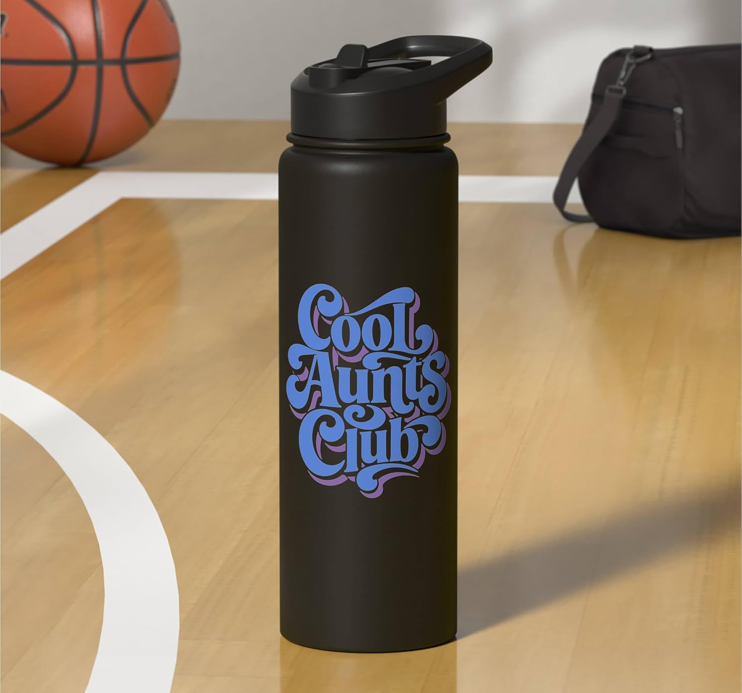 Cool Aunts Club Fun Retro Gift for Aunt Christmas Birthday Stainless Steel Insulated Water Bottle
