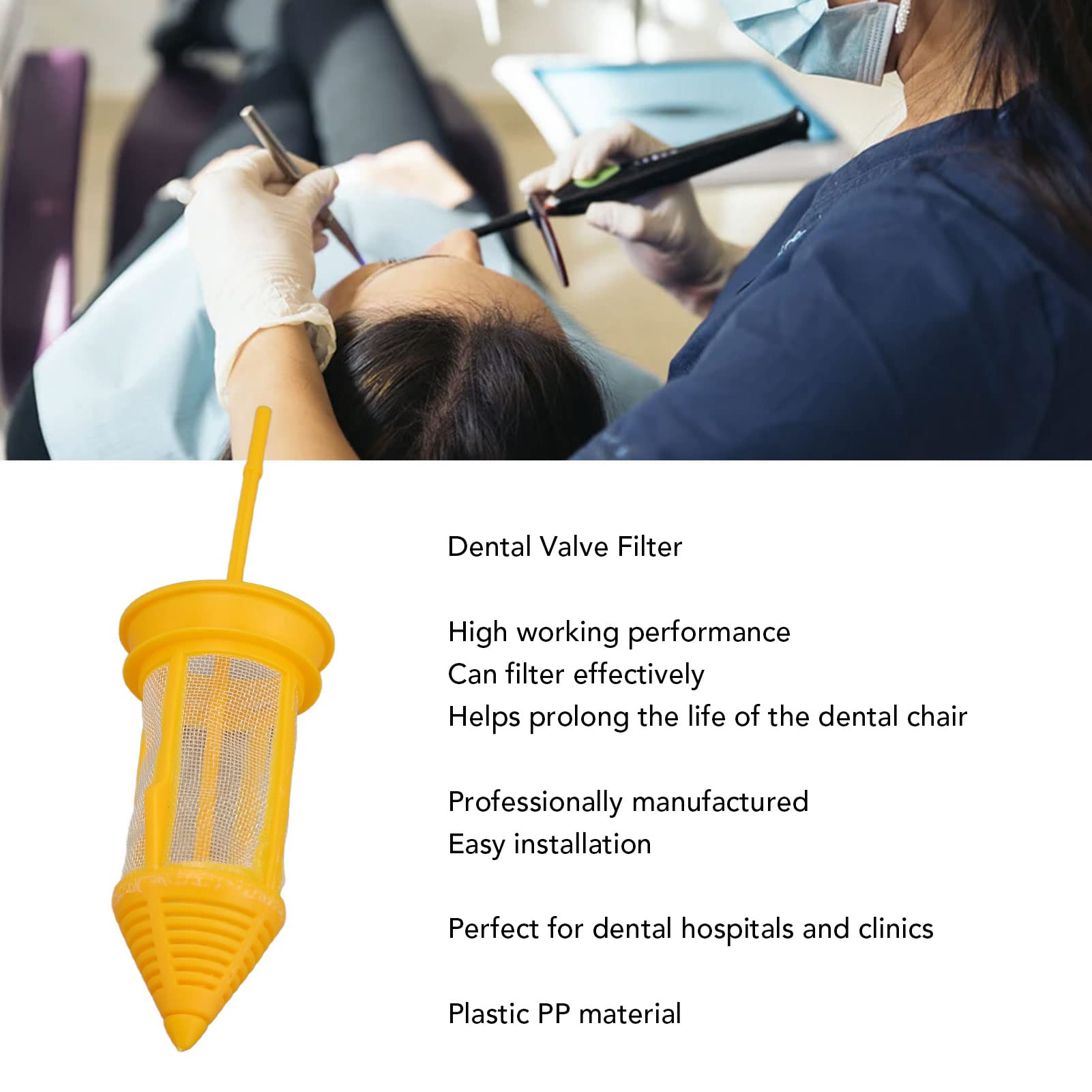 Valve Strong Suction Weak Suction Filter Yellow Dental Chair Water Filter Part Replacement Accessory - Image 3