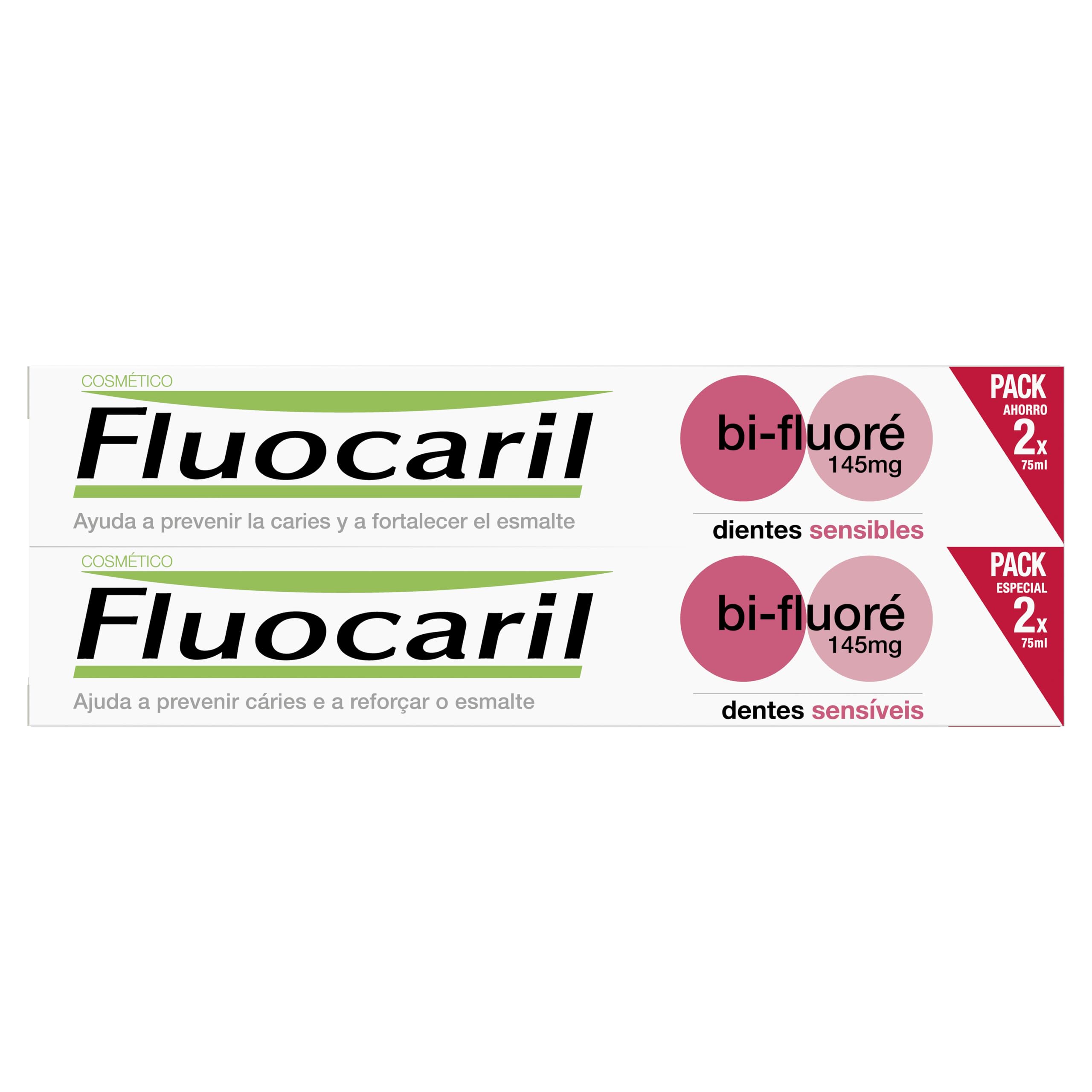 Fluocaril Bi-Fluorinated Sensitive Teeth Toothpaste 2 x 75ml