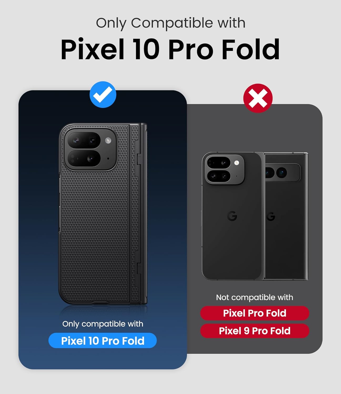 BXYJY for Google Pixel 10 Pro Fold Case, Front Privacy Screen Protector, Slim with Stand, Hinge Protection, Rugged Hard Full Body Cover, Daily Drop Protective Phone Case for Pixel 10 Pro Fold, Black