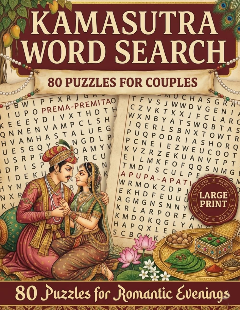 Kamasutra for Couples: Word Search - 80 Sensual Puzzles, Erotic Games and Positions to Rediscover Intimacy and Fun in Bed | Romantic Gift for Valentine's Day and Anniversaries