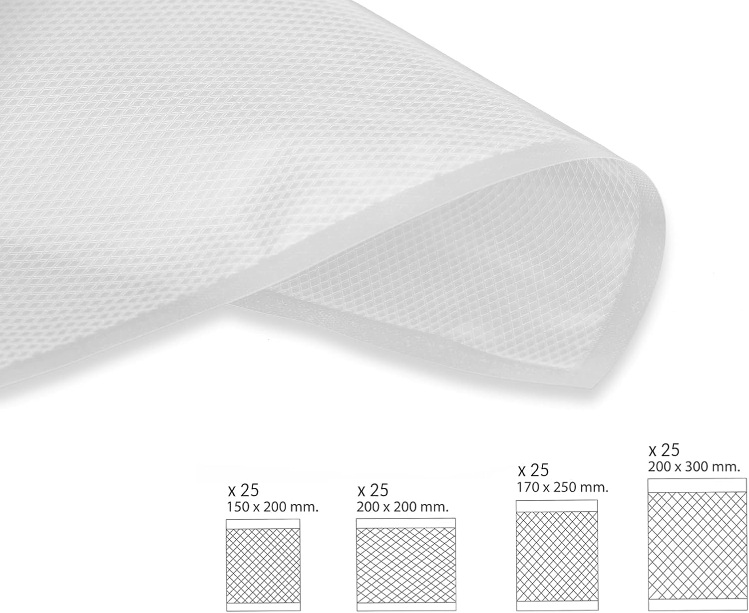 Worki próżniowe COMBO HAUS 4 rozmiary (100 sztuk)