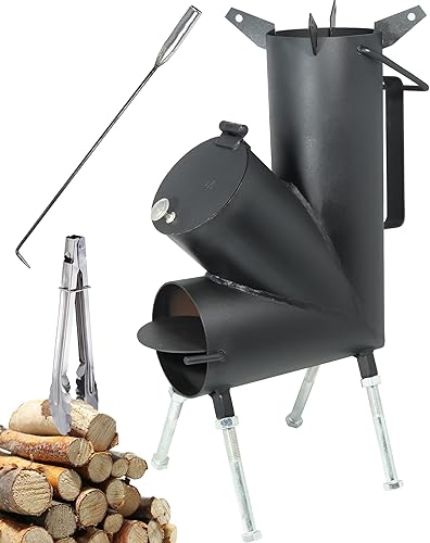 Miniatura 8 de ROCKET STOVE es la estufa de leña perfecta. Una estufa de camping portátil de leña con un póquer de fuego. Para equipo de campamento y equipo de