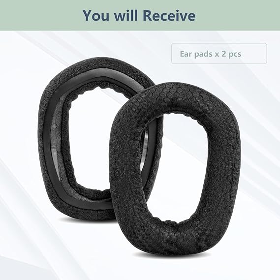 Breathable and Durable Replacement Earpads Pillow Logitech G435 G 435 Bluetooth Wireless Gaming Headset Ear Pads Pillow Sponge PadMesh Compatible with Fabric and Memory Foam