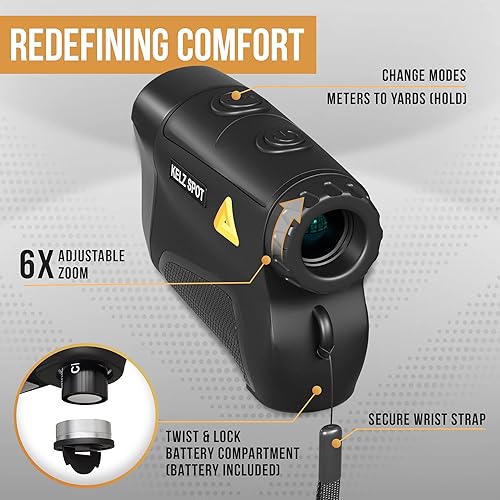 Miniatura 4 de Telémetro de golf con pendiente, telémetro láser de golf de 800 yardas + telémetro de distancia de golf de pendiente ajustable, aumento 6X, 5 modos