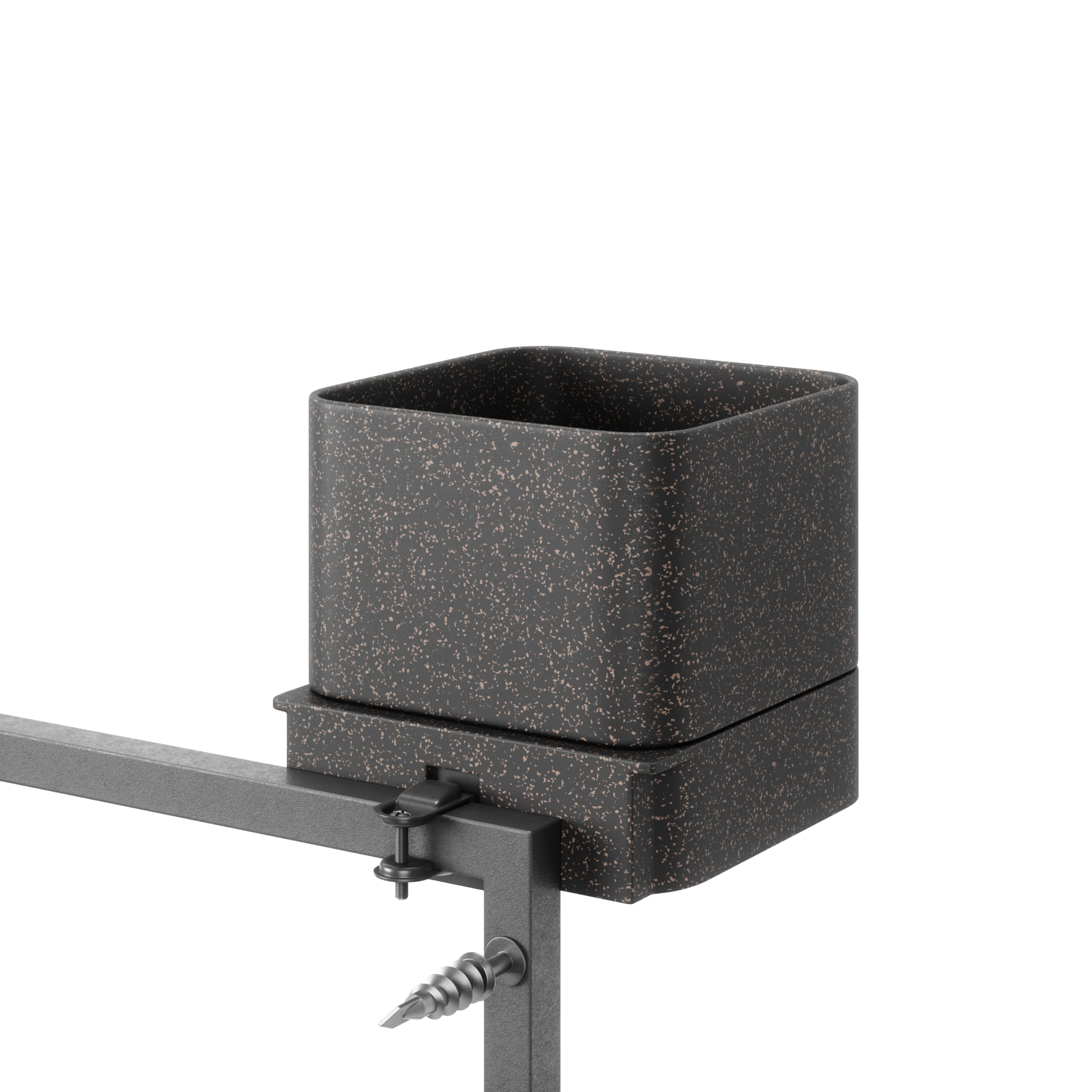 Umbra 1018767-040 Vaso da Parete Moderno e Contemporaneo, Polipropilene (PP) Acciaio Inossidabile Acrilonitrile butadiene stirene (ABS), Nero, 4 pots