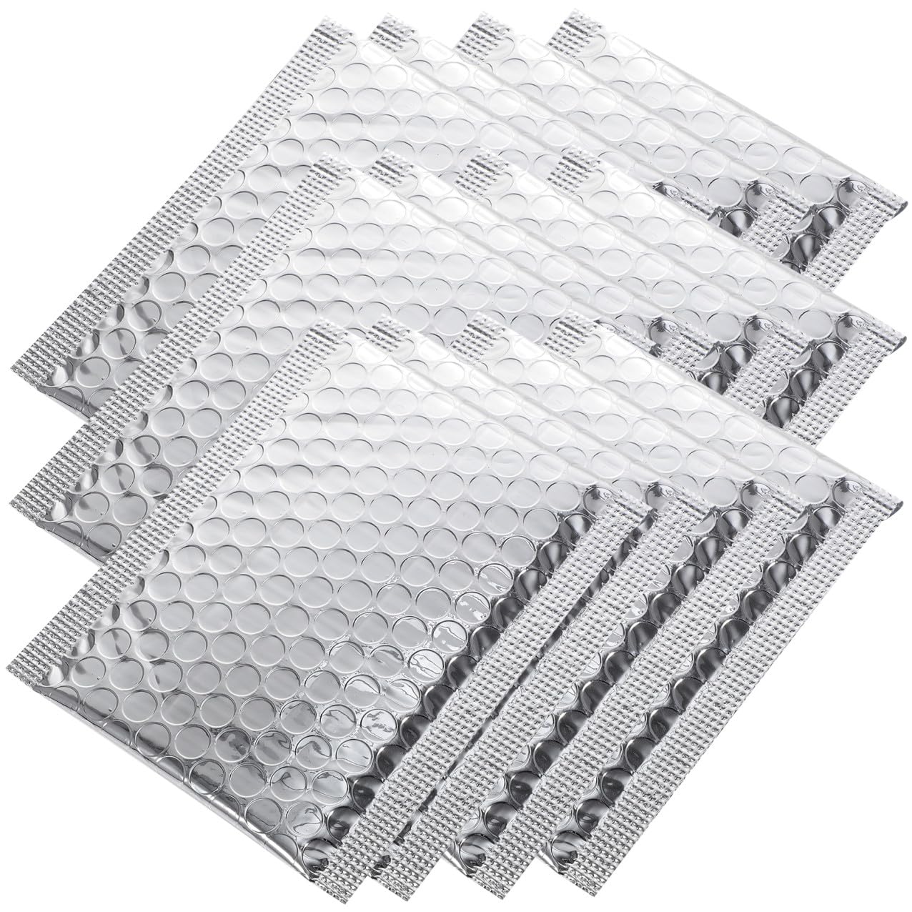 Mikikit 100 pezzi Buste Imbottite Autoadesive in Alluminio per Spedizioni Resistenti Buste Protettive con Bolle d Aria per Vestiti e Oggetti Fragili per Ufficio e Casa