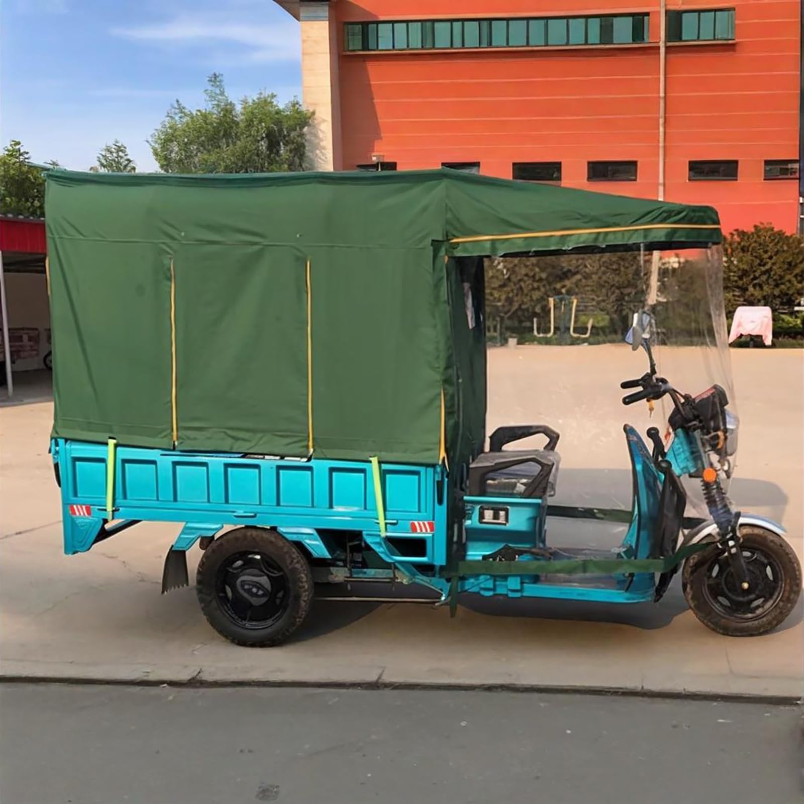 Telo Copri-Triciclo Elettrico, Impermeabile, per Adulti, Facile da installare, Adatto a Tutte Le Bici a 3 Ruote, Facile da installare, per Triciclo per Adulti (Verde 120 * 90 cm/47 * 35")