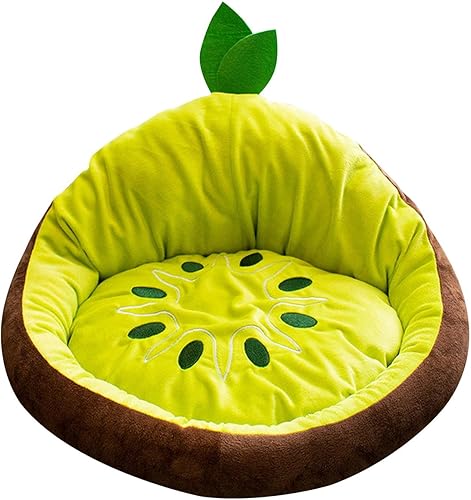 KLKCMS Suministros de cojín portátil para cama de perro con nido de gato suministros de invierno y otoño perros pequeños y medianos kiwis