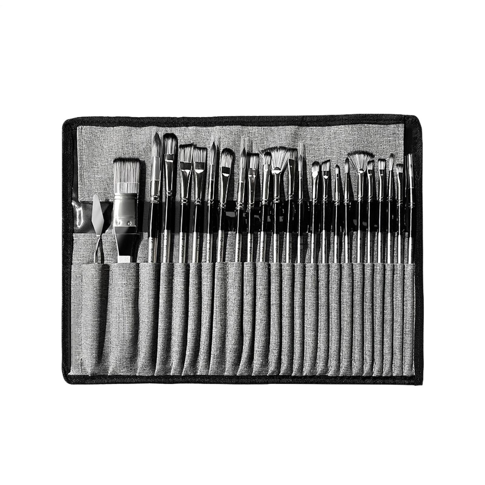Pinceles de pintura acrílica de 24 piezas para interiores y exteriores
