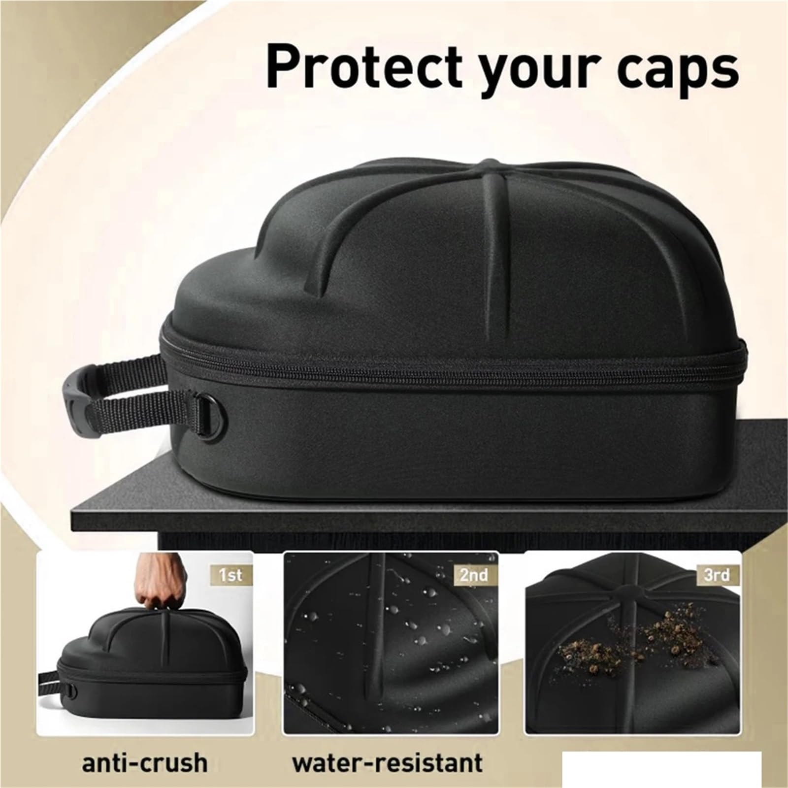 Custodia Rigida Per Berretto Custodia portatile for riporre i cappucci | Cappello a conchiglia rigida Cappello da viaggio for esterno Cappello protettivo Custodia