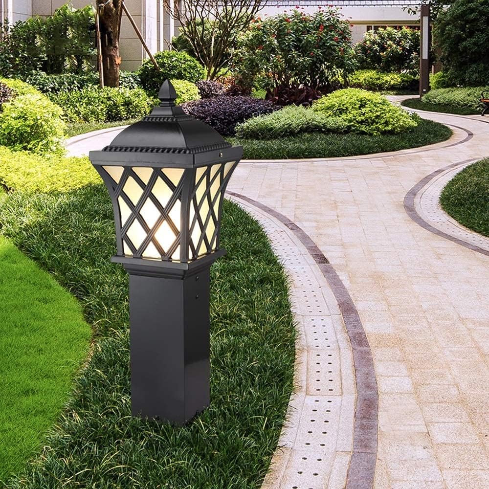 【専用】 中庭ライト屋外風景芝生ガラスランタンE27防水ライトレトロブラック