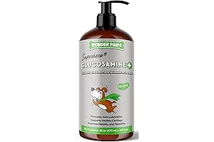 Wonder Paws Omega Max Wild Alaskan Salmon Cod Krill Premium Liquid Glucosamine...