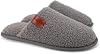 ofoot Mens Comfortable Warm Soft Fuzzy House Slippers Mules,Faux Fur Wool Fleece Lining Memory Foam Insole Non Slip Rubber Soles