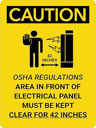 Regulations Electrical Panel - Inches Portrait with Icon - Wall Sign Sign Board Water Proof singnature Board Water Proof Board (Foam Board)