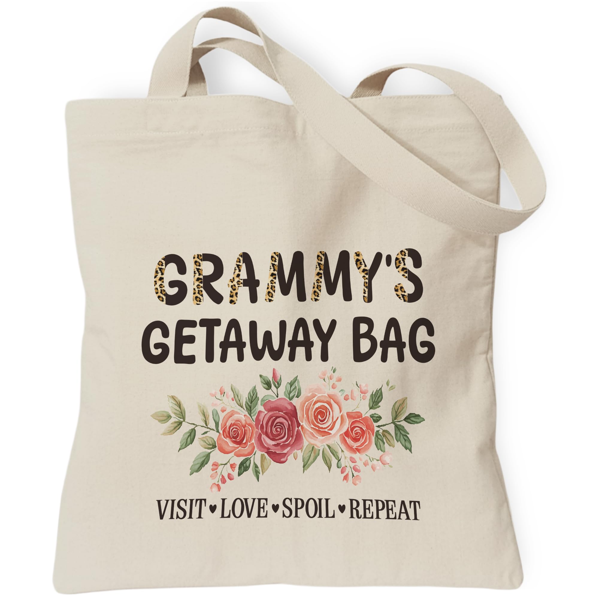 Aesthetic Inspirational Gift Tote Bag, Gifts for Grandma Mom Friend Canvas Bag with Inner Pocket Gold