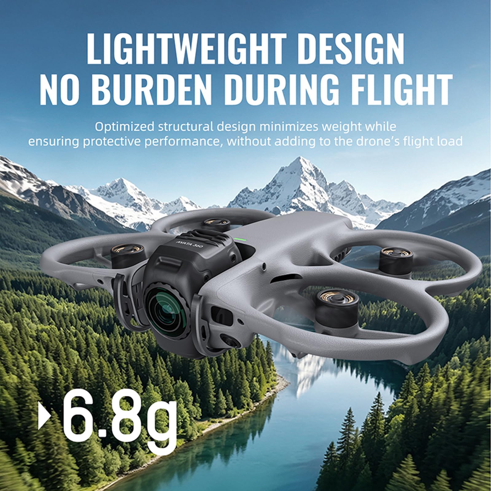 Pare-chocs pour drone DJI Avata 360 PTZ - Barre de protection pour cardan - Anti-collision - En alliage d'aluminium - Avata360